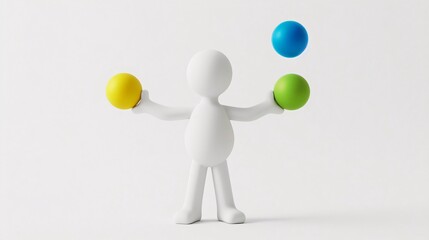 Balance and Juggling: A Minimalist Depiction of Multitasking