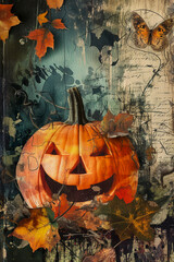 halloween background with pumpkin