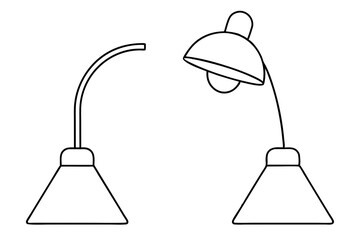 vector illustration desk lamp logo icons