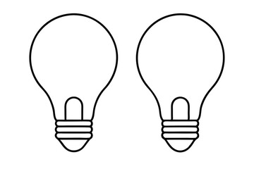 Two light bulb icons vector illustration.