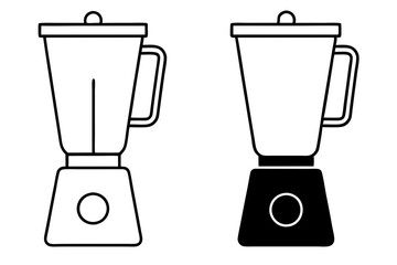 set of blender line art logo icon vector illustration.