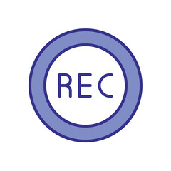 Record icons vector stock illustration.