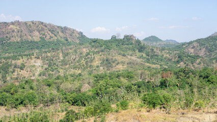  landscape with mountains,views of hills, green mountains with blue skies