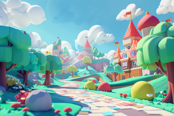 Fototapeta premium game background illustration 3d
