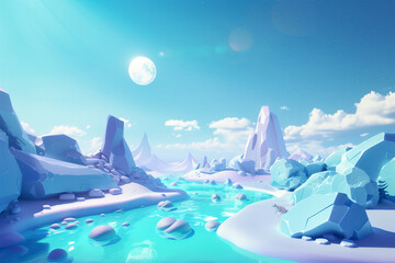 game background illustration 3d