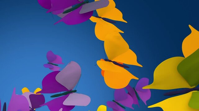 Colorful butterfly background V.1