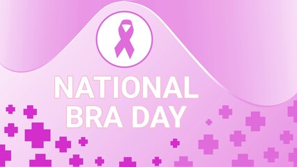 National BRA Day web banner design illustration 