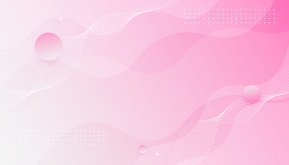 Abstract gradient white and pink background with dynamic waves