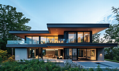 A modern duplex house