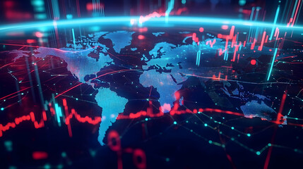 Dynamic Digital Global Stock Market Landscape