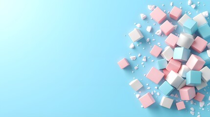 Colorful Cubes in 3D Photorealistic Design
