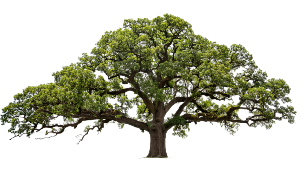 Majestic Live Oak Tree on transparent background