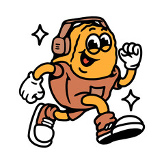 Obraz premium POTATO CARTOON CHARACTER VECTOR ILLUSTRATION
