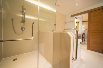 bathroom white color view .