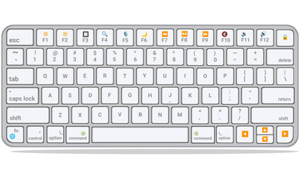 Apple keyboard Concept, vector illustration, 
