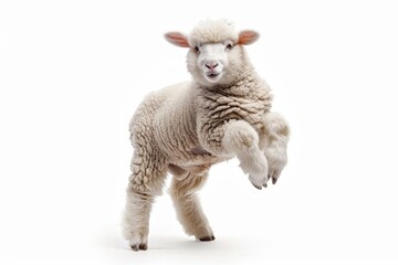 sheep dance isolated on white background