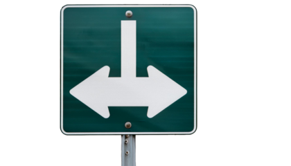 One Way Sign on transparent background