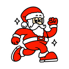 CHRISTMAS SANTA CLAUS CARTOON CHARACTER VECTOR ILLUSTRATION