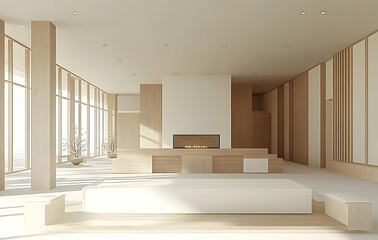 Minimalist Hotel Lobby Interior Design Concept