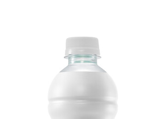 Empty white plastic bottle, sample packaging bottle top  PNG transparent.