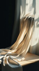 Elegant draped fabric with soft shadows.