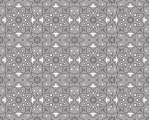Middle asian style seamless pattern. Traditional oriental floral ornament. Eastern motif design.
