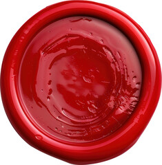 Red wax seal close up