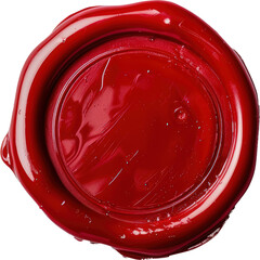 Red wax seal close up