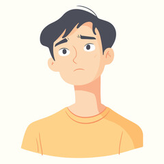 Man Showing Negative Emotions, Person Expressing Disagreement or Disapproval Cartoon Vector Illustration