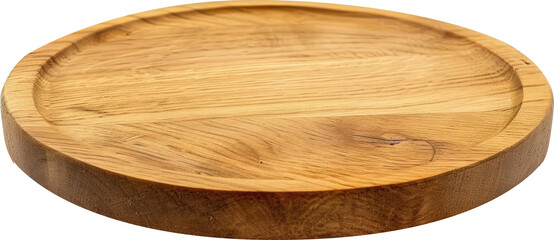Round wooden serving tray