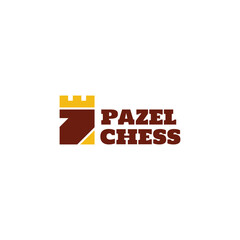 The combination of castle, puzzle, chess, the letter Z makes a modern and minimalist logo suitable for companies operating in the technology sector