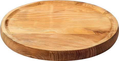 Round wooden serving tray