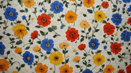 Vibrant floral motifs celebrating Hispanic Heritage Month, with a colorful pattern of flowers and cultural symbols, emphasizing tradition and unity.