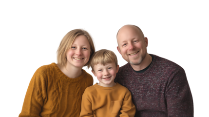 A Happy Family Bonding. PNG Cutout Isolated on a Transparent Backdrop, Great for Illustrating the Joy and Unity Found in Family Relationships.