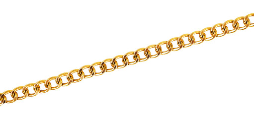 gold chain on white