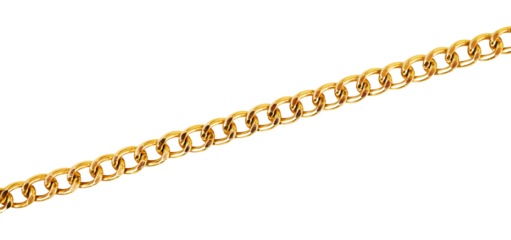 gold chain on white
