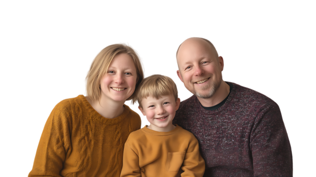 A Happy Family Bonding. PNG Cutout Isolated on a Transparent Backdrop, Great for Illustrating the Joy and Unity Found in Family Relationships.
