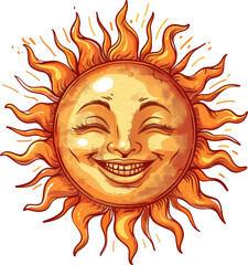 Smiling sun illustration
