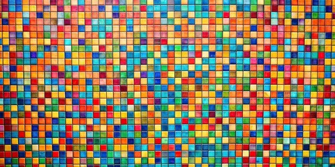 Fototapeta premium Colorful mosaic HD texture background, highly detailed and minimalist