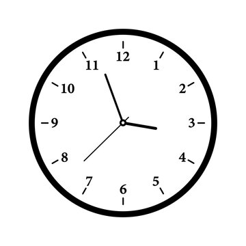 recommend clip art: clock icon white, clock icon vector Classic design wall clock. Analog clock. Vector