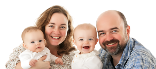 A Loving Family Gathering. PNG Cutout Isolated on a Transparent Background, Great for Representing Joyful Moments and Bonds in Family Life