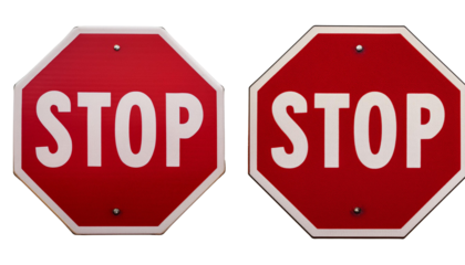 Stop Sign on transparent background