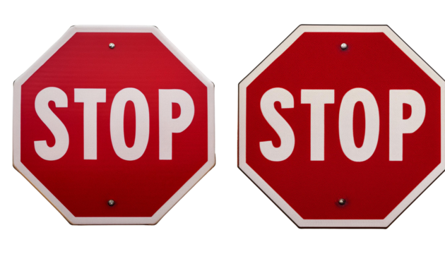 Stop Sign on transparent background