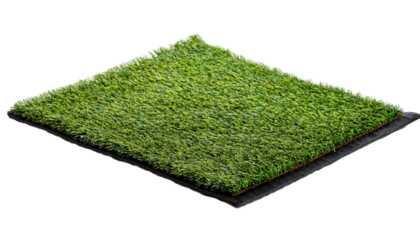 Synthetic grass carpet isolated  on transparent background