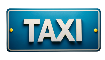 Taxi Stand Sign on transparent background on transparent background