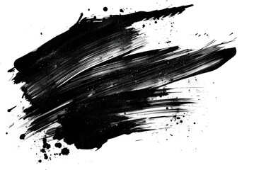 Ink stain isolated on transparent background. PNG