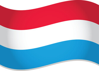 Luxembourg Country Flag Flying Vector