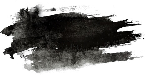 Abstract black watercolor wash