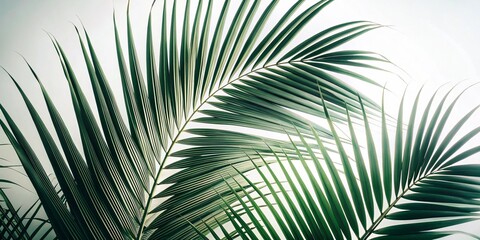 Tropical travel inspiration shines through silhouettes of palm leaves against a crisp white background, evoking serene vibes and sun-soaked adventures in paradise-like destinations.