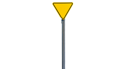 Yield Sign on transparent background